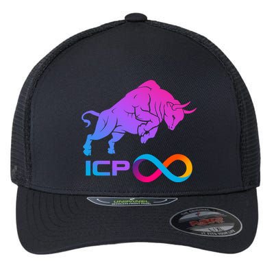 Internet Computer Icp Cryptocurrency Logo Bull Run Flexfit Unipanel Trucker Cap