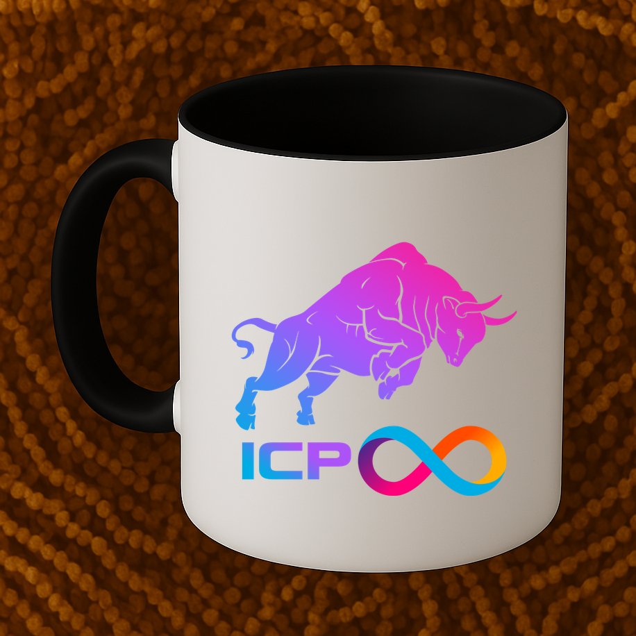 Internet Computer Icp Cryptocurrency Logo Bull Run Mug