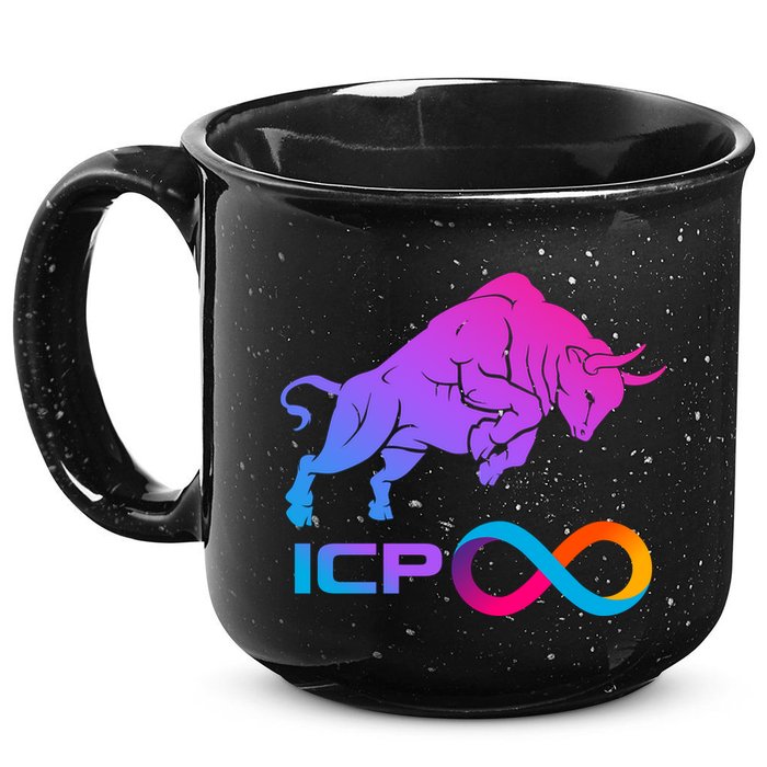 Internet Computer Icp Cryptocurrency Logo Bull Run 15oz Campfire Ceramic Mug