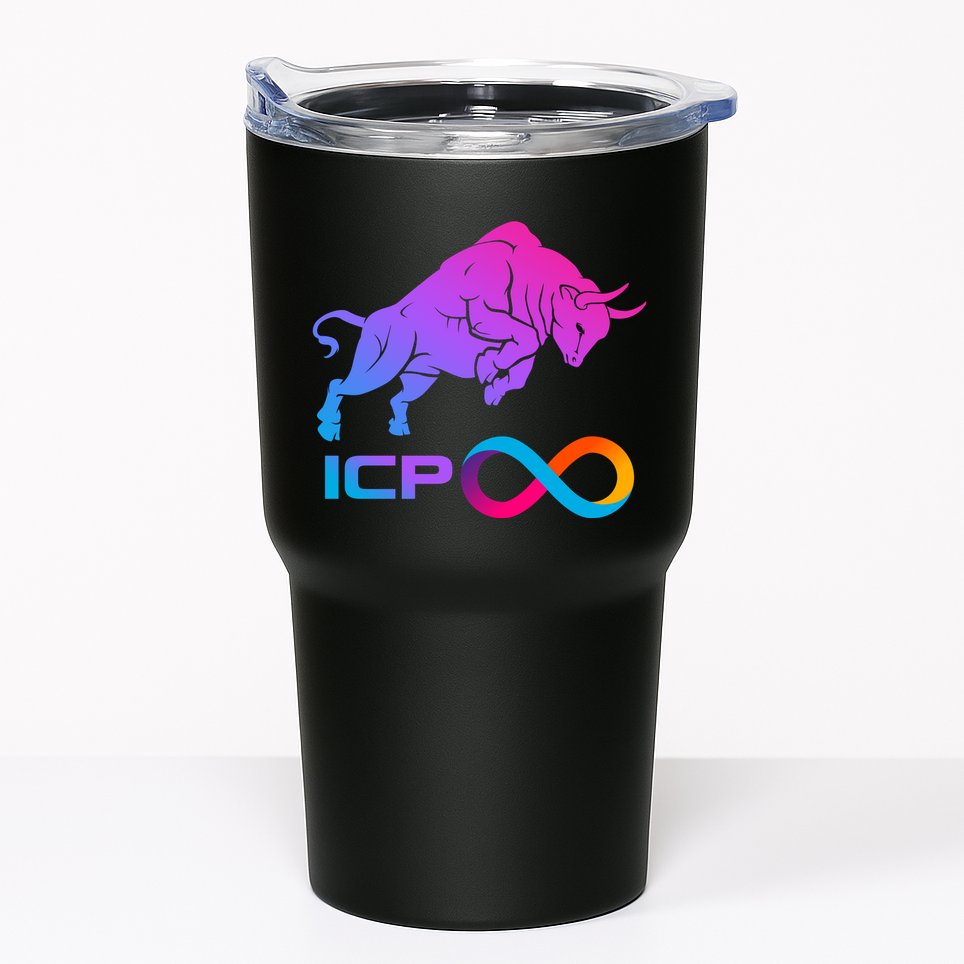 Internet Computer Icp Cryptocurrency Logo Bull Run Tumbler