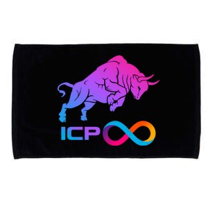 Internet Computer Icp Cryptocurrency Logo Bull Run Microfiber Hand Towel