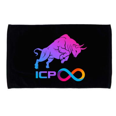 Internet Computer Icp Cryptocurrency Logo Bull Run Microfiber Hand Towel