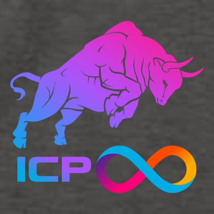 Internet Computer Icp Cryptocurrency Logo Bull Run Vector Backpack