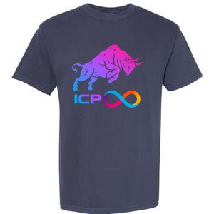 Internet Computer Icp Cryptocurrency Logo Bull Run Garment-Dyed Heavyweight T-Shirt