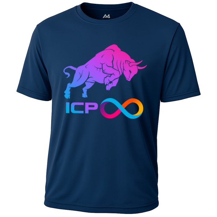 Internet Computer Icp Cryptocurrency Logo Bull Run Performance Shirt