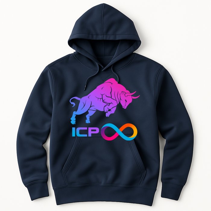 Internet Computer Icp Cryptocurrency Logo Bull Run Hoodie