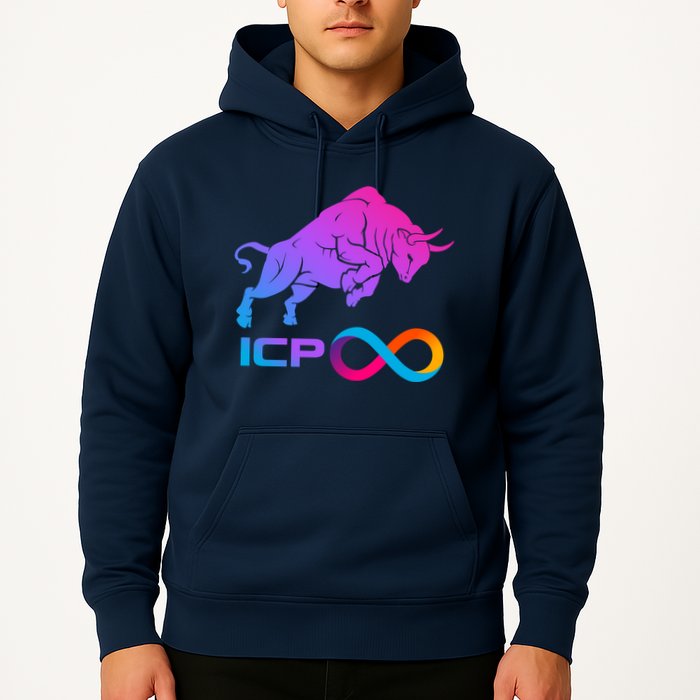 Internet Computer Icp Cryptocurrency Logo Bull Run Hoodie