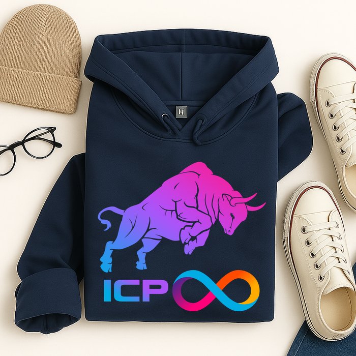 Internet Computer Icp Cryptocurrency Logo Bull Run Hoodie