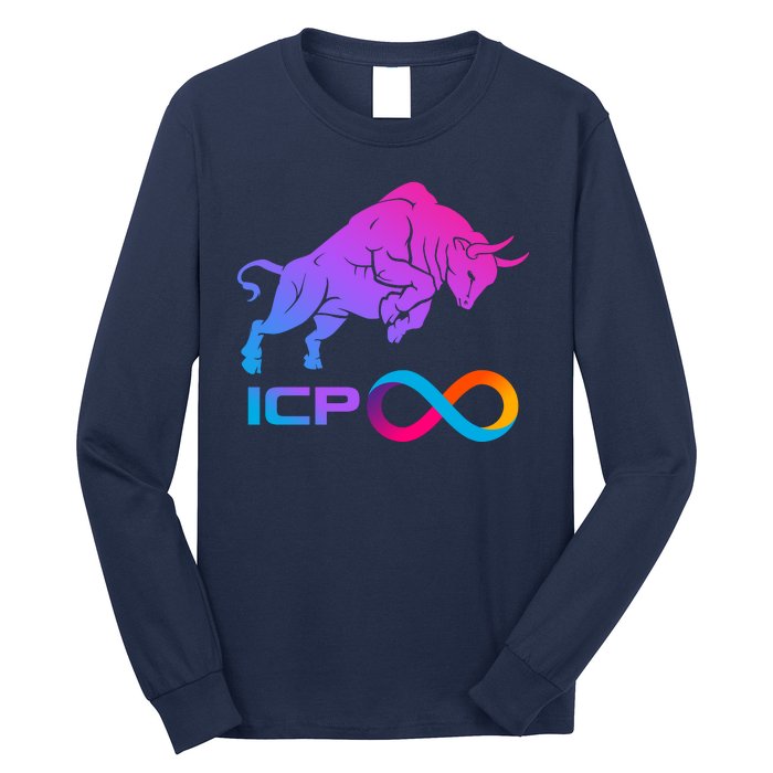 Internet Computer Icp Cryptocurrency Logo Bull Run Long Sleeve Shirt