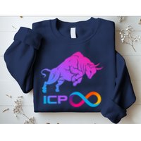 Internet Computer Icp Cryptocurrency Logo Bull Run Sweatshirt