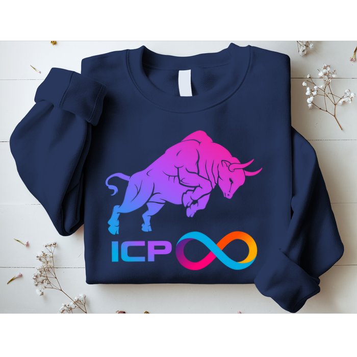 Internet Computer Icp Cryptocurrency Logo Bull Run Sweatshirt