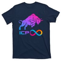 Internet Computer Icp Cryptocurrency Logo Bull Run T-Shirt