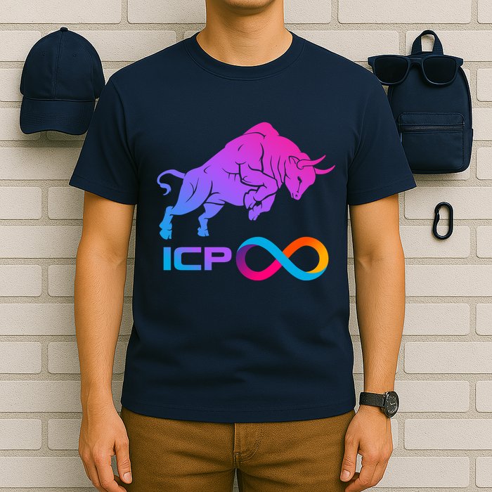 Internet Computer Icp Cryptocurrency Logo Bull Run T-Shirt