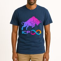 Internet Computer Icp Cryptocurrency Logo Bull Run Tall T-Shirt