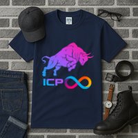 Internet Computer Icp Cryptocurrency Logo Bull Run Tall T-Shirt