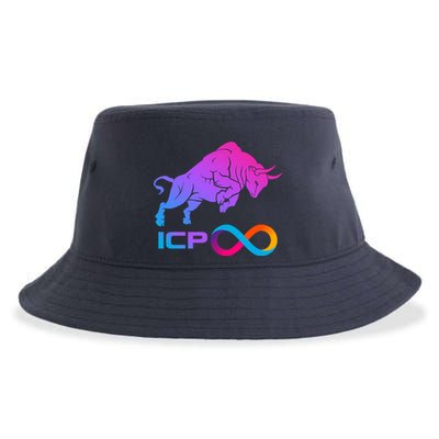 Internet Computer Icp Cryptocurrency Logo Bull Run Sustainable Bucket Hat
