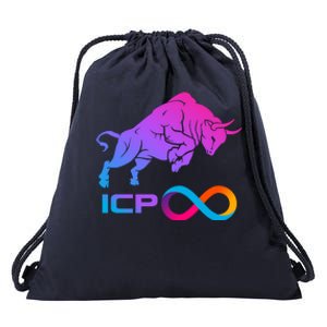 Internet Computer Icp Cryptocurrency Logo Bull Run Drawstring Bag