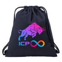 Internet Computer Icp Cryptocurrency Logo Bull Run Drawstring Bag