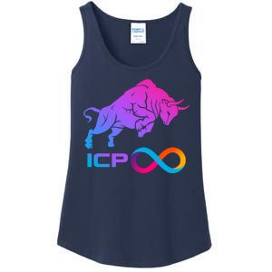 Internet Computer Icp Cryptocurrency Logo Bull Run Ladies Essential Tank