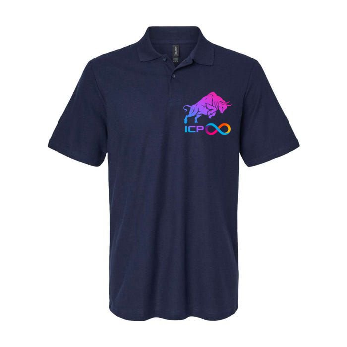 Internet Computer Icp Cryptocurrency Logo Bull Run Softstyle Adult Sport Polo