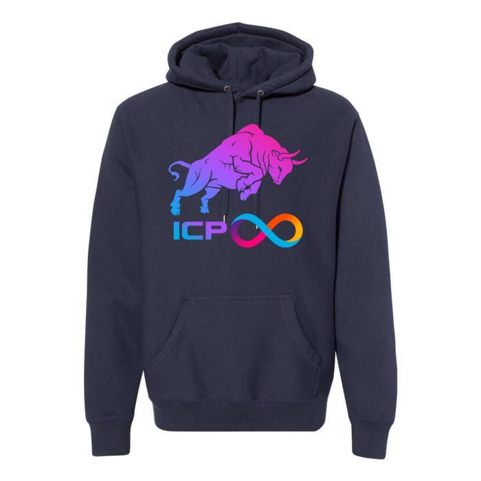 Internet Computer Icp Cryptocurrency Logo Bull Run Premium Hoodie