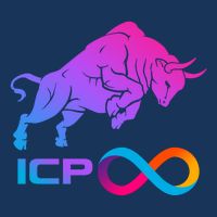 Internet Computer Icp Cryptocurrency Logo Bull Run 16 in Basic Backpack