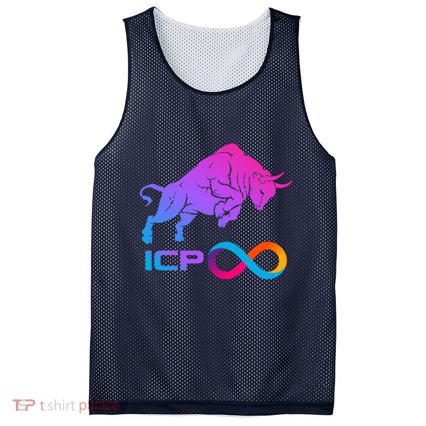 Internet Computer Icp Cryptocurrency Logo Bull Run Mesh Reversible Basketball Jersey Tank