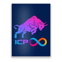 Internet Computer Icp Cryptocurrency Logo Bull Run Poster