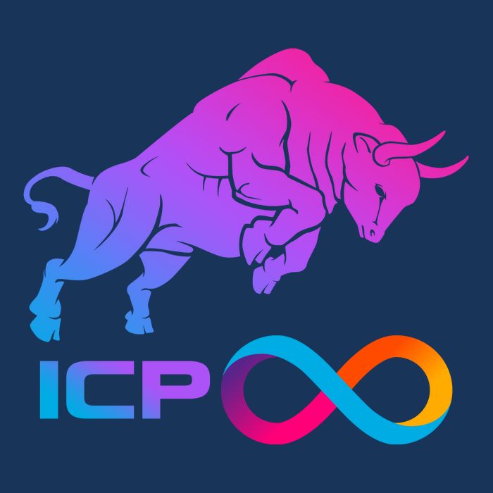 Internet Computer Icp Cryptocurrency Logo Bull Run Poster
