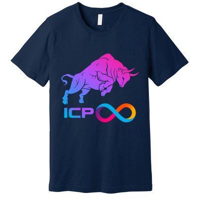 Internet Computer Icp Cryptocurrency Logo Bull Run Premium T-Shirt