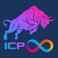 Internet Computer Icp Cryptocurrency Logo Bull Run Pom Pom 12in Knit Beanie
