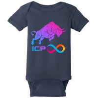 Internet Computer Icp Cryptocurrency Logo Bull Run Baby Bodysuit