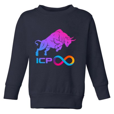 Internet Computer Icp Cryptocurrency Logo Bull Run Toddler Sweatshirt
