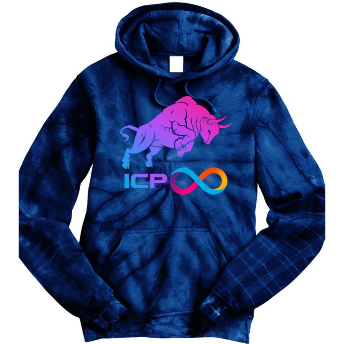 Internet Computer Icp Cryptocurrency Logo Bull Run Tie Dye Hoodie