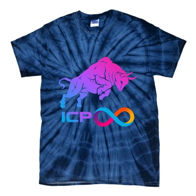 Internet Computer Icp Cryptocurrency Logo Bull Run Tie-Dye T-Shirt
