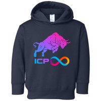 Internet Computer Icp Cryptocurrency Logo Bull Run Toddler Hoodie