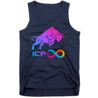 Internet Computer Icp Cryptocurrency Logo Bull Run Tank Top