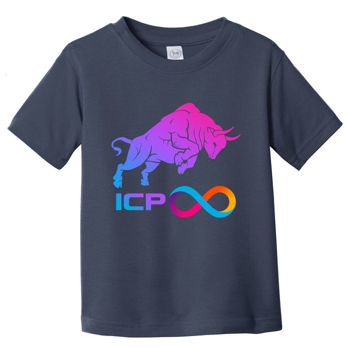 Internet Computer Icp Cryptocurrency Logo Bull Run Toddler T-Shirt