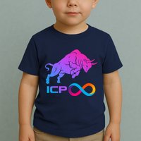 Internet Computer Icp Cryptocurrency Logo Bull Run Toddler T-Shirt