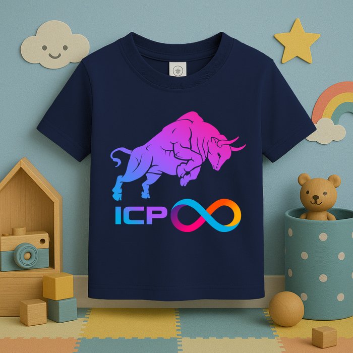 Internet Computer Icp Cryptocurrency Logo Bull Run Toddler T-Shirt