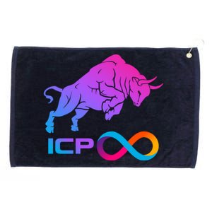 Internet Computer Icp Cryptocurrency Logo Bull Run Grommeted Golf Towel