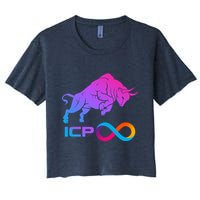 Internet Computer Icp Cryptocurrency Logo Bull Run Crop Top