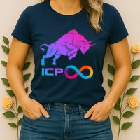 Internet Computer Icp Cryptocurrency Logo Bull Run Womens T-Shirt