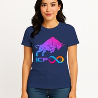 Internet Computer Icp Cryptocurrency Logo Bull Run Womens T-Shirt