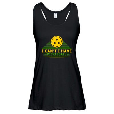 I Can't I Have Pickleball Paddles Sport Gift Pickleball Team Ladies Essential Flowy Tank