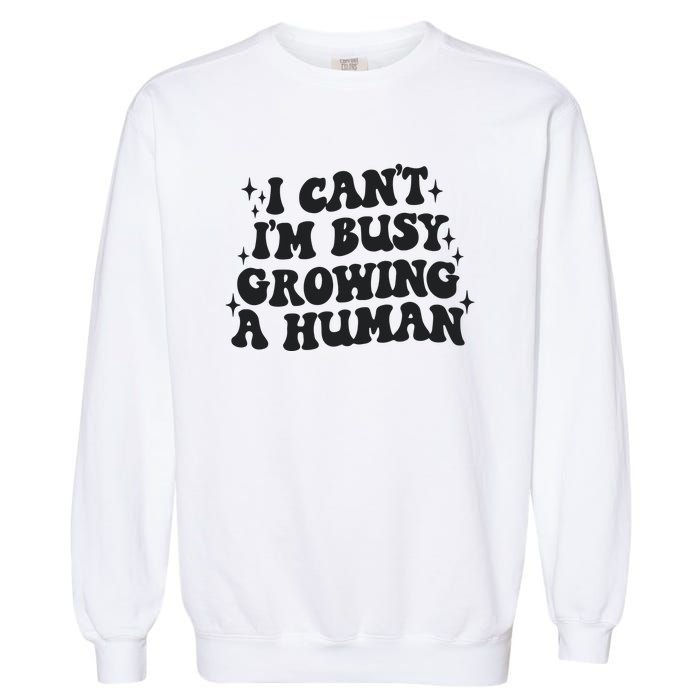 I Cant Im Busy Growing A Human Garment-Dyed Sweatshirt