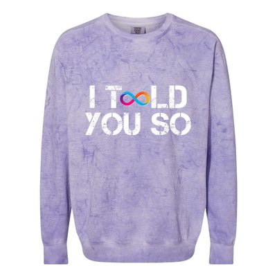 Internet Computer Icp Cryptocurrency Logo I Told You So Colorblast Crewneck Sweatshirt