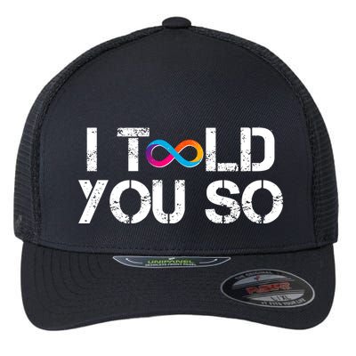 Internet Computer Icp Cryptocurrency Logo I Told You So Flexfit Unipanel Trucker Cap