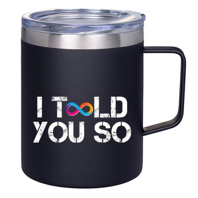 Internet Computer Icp Cryptocurrency Logo I Told You So 12oz Stainless Steel Coffee Mug