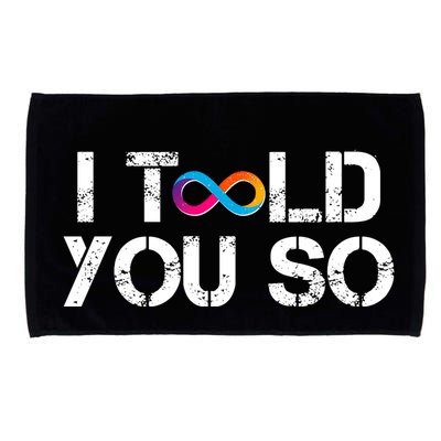 Internet Computer Icp Cryptocurrency Logo I Told You So Microfiber Hand Towel